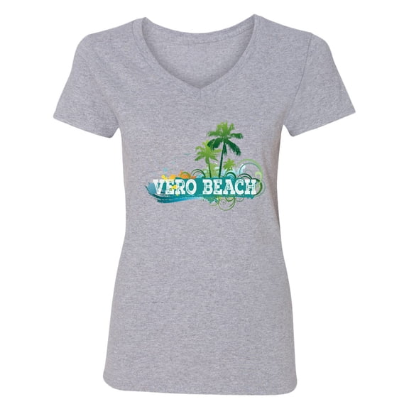 Inktastic Vero Beach Florida Vacation Women's V-Neck T-Shirt