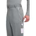 thumbnail image 3 of Cherokee Mens Scrub Pants with Cargo Pockets, Two-Way Stretch Modern fit Button Closure with Inside Drawstring Pants - WW140, L Short, Grey, 3 of 7