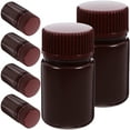 thumbnail image 2 of Shisuyan Plastic Reagent Bottle Dark Brown 6Pcs 2.4X1.4X1.3In Chemical Resistance, 2 of 8