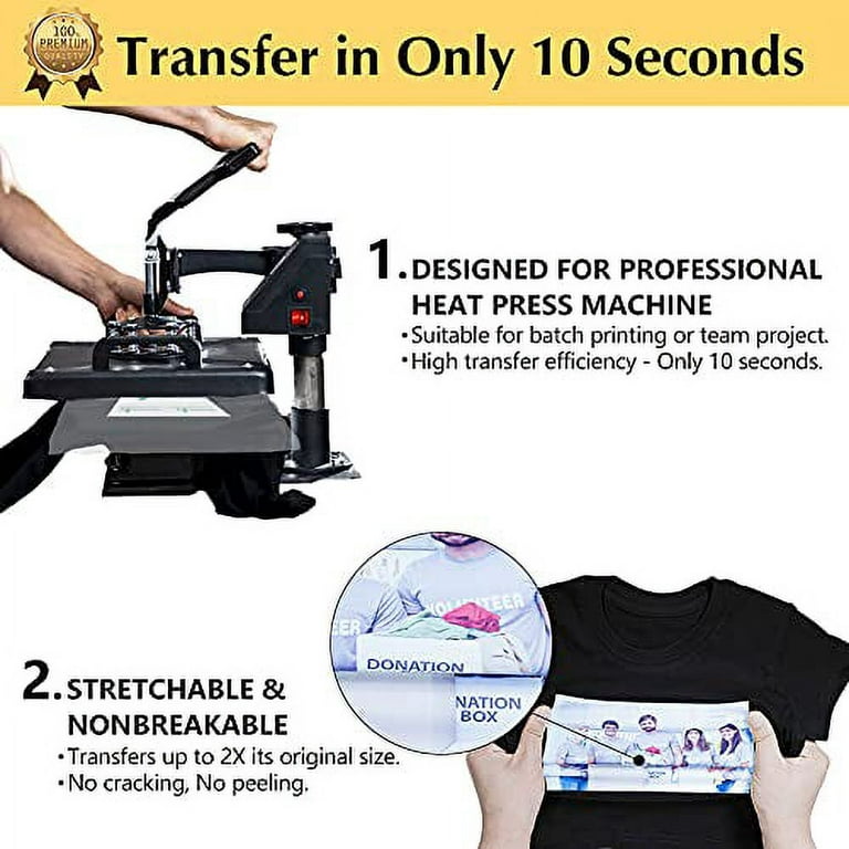 TransOurDream Heat Transfer Paper for T Shirt Printing Machine (20 Sheets,  A4, Dark 6.0) Transfer Sheet for Inkjet Printer Printable HTV Heat Transfer  Vinyl(TOD-D6-20) Rs.299 @