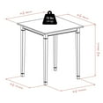 thumbnail image 5 of Winsome 3Pc Kingsgate High/Pub Dining Table with Saddle Stool - 94300, 5 of 5