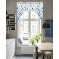 thumbnail image 5 of Blue Polka Dot Kitchen Curtains Swag Valance for Windows/Bathroom/Cafe, Modern Art Abstract Watercolor Dot Rod Pocket Drape Panel Swag Curtain Valance for Bedroom/Living Room 55''x36'', 5 of 6