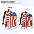 thumbnail image 4 of Balery America Flags2 Vintage Canvas Backpack for Men and Women - Large Capacity, Durable Travel Laptop Bag for School, Work, Hiking, and Outdoor Activities-Medium, 4 of 7