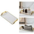 thumbnail image 4 of Bandeja de servicio de estilo de lujo con asas Bandeja de joyería rectangular multifunción de plástico Platos para tocador en casa Inodoro Vajilla de humo gris Baoblaze tay portátil para servir, 4 of 7
