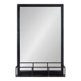 thumbnail image 2 of Kate and Laurel Jackson Metal Frame Mirror with Shelf, Black 20x30, 2 of 9