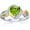 6, variant on 7mm Natural Genuine Peridot Ring for Engagement 925 Sterling Silver Heart Cut August Birthstone Ring