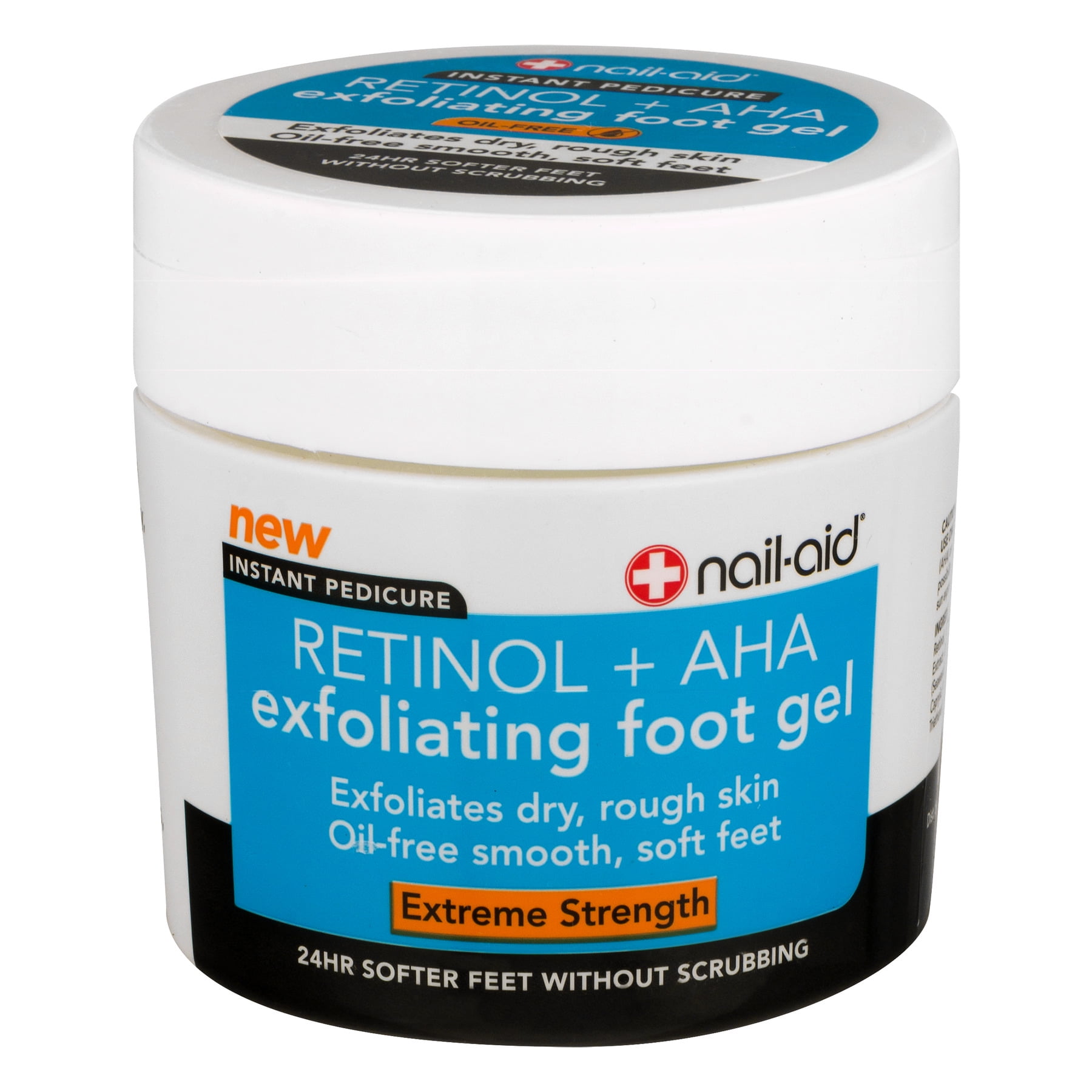 NailAid Retinol + AHA Exfoliating Foot Gel, 1.0 CT