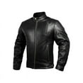 thumbnail image 1 of HWK Leather Motorcycle Jacket with Armor for Men, Cafe Racer Genuine Leather Jacket for Weather Resistant Enduro Motocross, Motorbike Riding, Easy Adjust Men's Motorcycle Jacket, XX-Large, 1 of 1