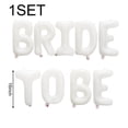 thumbnail image 2 of Vjnyvs “BRIDE TO BE” White Balloon Banner,16 Inch Foil Letter Balloons for Bridal Shower, Engagement Party, or Bachelorette Décor, 2 of 7