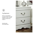 thumbnail image 5 of Signature Design by Ashley Anarasia 2-Drawer Nightstand – White Louis Philippe Style, Sleek Bedside Table with Pewter Hardware & Smooth-Gliding Drawers, 5 of 6