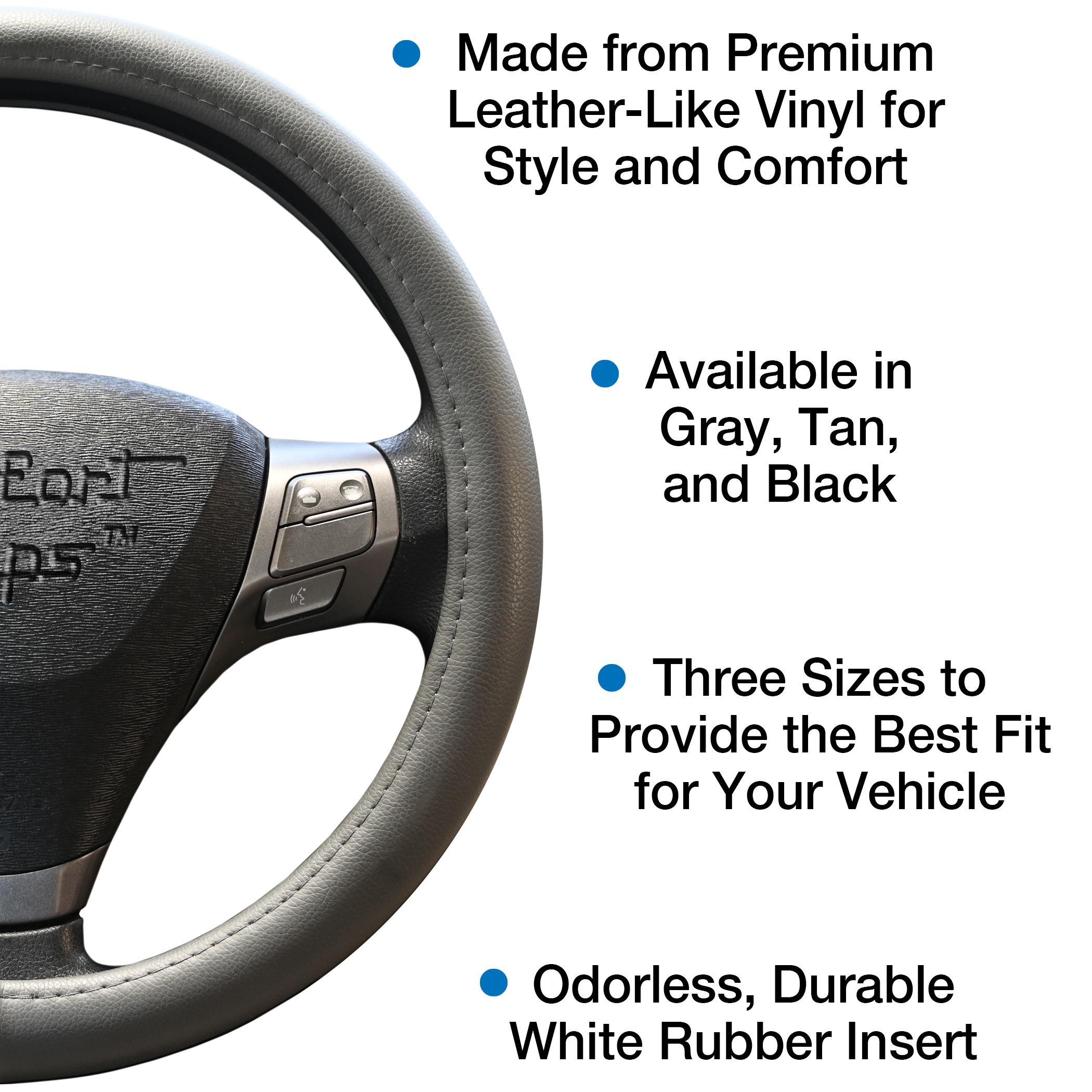Comfort Grips Steering Wheel Cover - Performa Grip Medium (14.5 - 15.4) Grey