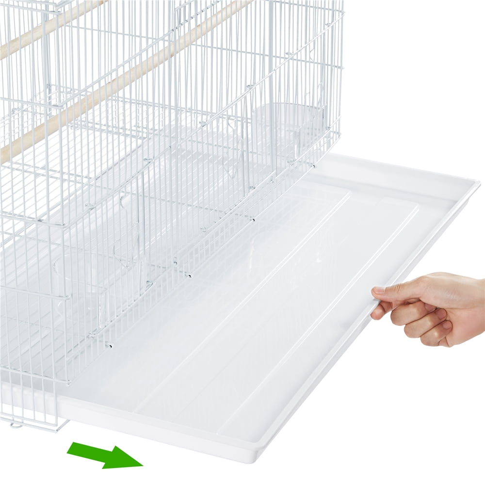 Yaheetech 30.5inch Flight Parakeet Bird Cage with Slide-Out Tray, White