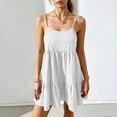 thumbnail image 1 of TaTaai Women's Summer Spring Casual Solid Color Sleeveless Backless Dress with Adjustable Spaghetti Straps Gift, 1 of 7