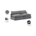 thumbnail image 2 of Meridian Furniture Comfy Grey Velvet 2-Pc. Modular Sofa, 2 of 10