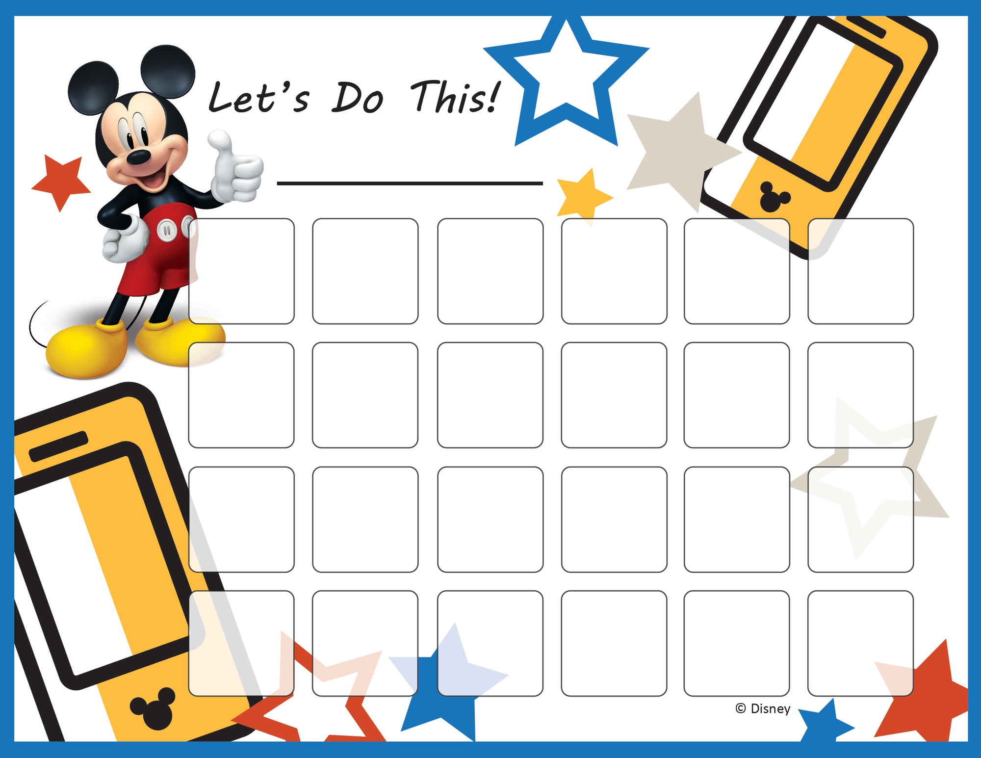 Mickey Mouse Potty Chart