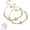 2pcs, variant on Flower Bracelet, Fashion Cute Cubic Zirconia Floral Chain Link Bracelet, Sparkly 6-petaled Flowers & Leaves Stackable Rhinestone Hand Chain, Valentine's Day Jewelry Gifts for Her.