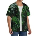thumbnail image 2 of Sikiie Lush Foliage Green Plant Men's Wrinkle Free Untucked Cuban Shirt Business Casual Button Down Shirts Short Sleeve ShirtSmall, 2 of 5
