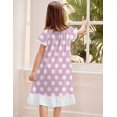 thumbnail image 3 of Arshiner Girls Nightgowns Sleepwear Short Sleeve Victorian Pajama Dress Soft Princess Sleepshirt, 3 of 4