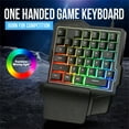 Lizheee K7left hand wired 35 keys keyboard backlit game keyboard USB