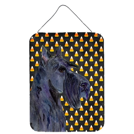 Scottish Terrier Candy Corn Halloween Portrait Wall or Door Hanging Prints
