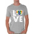 thumbnail image 1 of Awkward Styles Mens Love Graphic Tshirt Tops Love Rainbow Heart Graphic Tshirt Tops LGBTQ Pride, 1 of 4