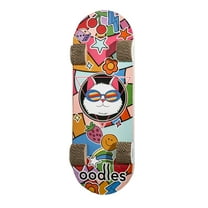 Oodles Durable Multi-Colored Skateboard Cat Scratching Pad, Corrugated Cardboard, O/S