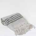 thumbnail image 3 of Set of 2 Ivory With Black And Grays Geometric Pattern Pouf Stool, 3 of 3