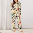 thumbnail image 2 of Balery Rockets Conjunto de Pijama con Estampado para Mujer, Conjunto de Dos Piezas con Manga Larga, Ropa de Dormir Suave con Bolsillos, Pijamas Cómodos-Large, 2 of 7