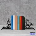 thumbnail image 2 of Handmadetneonsign Horse Metal Bookends, Horse Name Bookend, Horse Lover Gift Table Bookshelf Decor 80305, 2 of 4