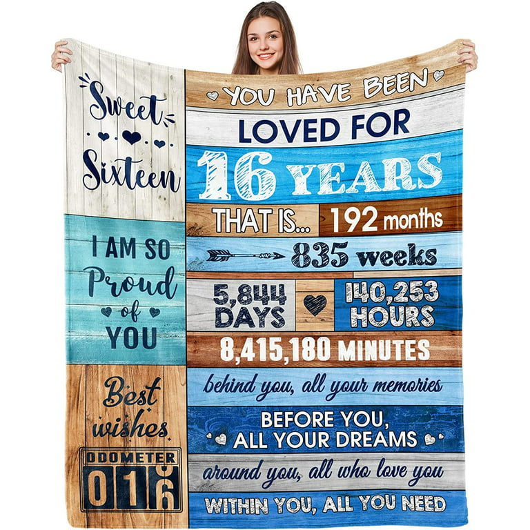 16th Birthday Gifts for Girls Boys Sweet 16 Gifts for Girls Blanket 16  Birthday Gift Ideas Blanket Gifts for 16 Year Old Girl Happy 16th Birthday