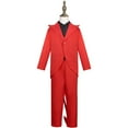 thumbnail image 4 of Aocisk Halloween Clothes Outfits for Boys Outfit Kids Party Dress Up Gothic Performance Suit Formal Attire for Children Red 12-13 Years, 4 of 8