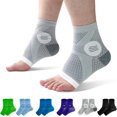 thumbnail image 1 of 6Pairs Neuropathy Socks for Women and Men, Toeless Compression Socks, Soothe Relief Compression Socks, Compression Socks for Plantar Fasciitis, Achilles Tendonitis Relief, Arch Support (Large) Large, 1 of 5