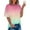 88#Pink, variant on Women's Fashion Printed T-shirt Short Sleeves Blouse Round Neck Casual Tops Plus Size Off The Shoulder Shirts & Tops Ladies Baggy White T Shirt Gypsy Shirt