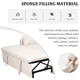 thumbnail image 5 of 61-Inch Convertible Sofa Bed with Reinforced Iron Frame & Side Storage Pockets – Space-Saving Adjustable Backrest for Apartments & Guest Rooms, 5 of 9