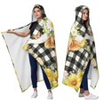 thumbnail image 5 of Cute Highland Cow Wearable Blanket Hoodies for Women Men Adults Highland Cow Lovers Soft Cozy Sunflower Highland Cows Hooded Blankets for Home Bedding Decor Birthday Gifts 60X80 Inch, 5 of 5