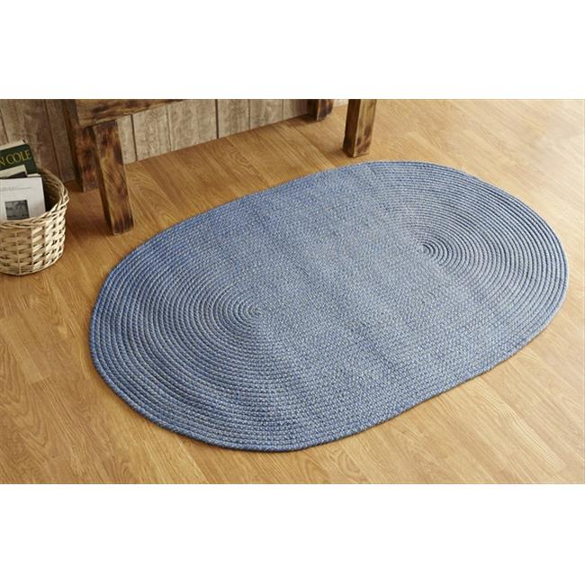 Better Trends BRPMS6RWW Palm Spring Braided Rug, WedgeWool 6 ft