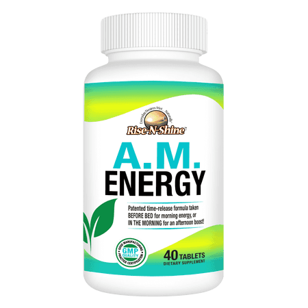 Rise-N-Shine A.M. Energy Supplement, 40 Ct – Natural Energy, Focus, Mood & Productivity Support