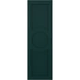 thumbnail image 5 of Ekena Millwork 12"W x 46"H True Fit PVC Center Circle Arts & Crafts Fixed Mount Shutters, Thermal Green (Per Pair - Hardware Not Included), 5 of 9