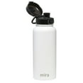 thumbnail image 2 of MIRA 32 oz Stainless Steel Water Bottle | Vacuum Insulated Metal Thermos Flask Keeps Cold for 24 Hours, Hot for 12 Hours | BPA-Free One Touch Spout Lid Cap | White, 2 of 7