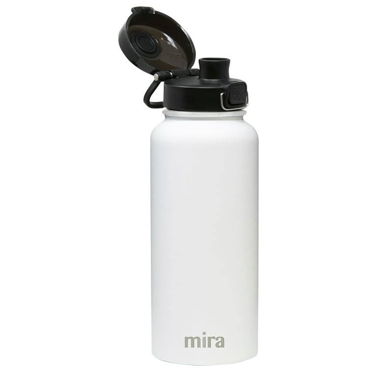 Mira Stainless Steel Water Bottle - Hydro Vacuum Insulated Metal Thermos Flask Keeps Cold for 24 Hours, Hot for 12 Hours - BPA-Free One Touch Spout