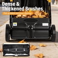 thumbnail image 5 of Upgraded 21 Inch Push Lawn Sweeper | Spinnings Brushes & Adjustable Height for Deep Cleaning | Large Bag for Leaves, Grass, Debris on Lawns & Driveways (21 Inch,Black), 5 of 9