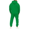 thumbnail image 4 of Hogleaql Sweat Suits for Men 2 Piece Hoodie and Sweatpants Solid Color Sweat Pullover Hoodies Joggers Sport Pant Set Casual Fall Suits with Pockets Green M, 4 of 6