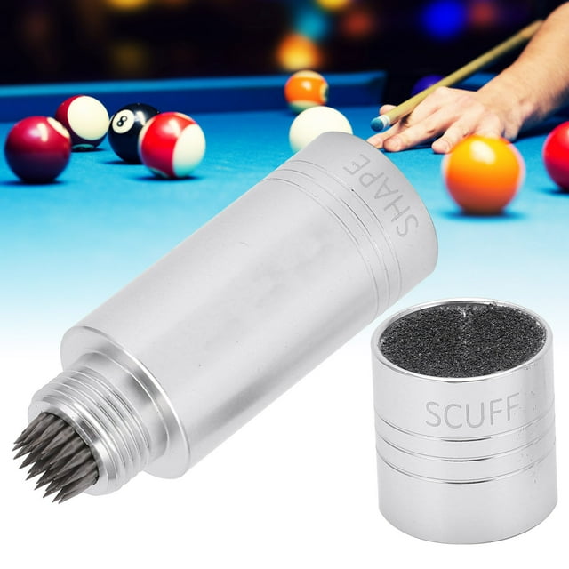 Moldeador de Puntas de Taco de Billar, Aleación de Aluminio 2265 Punzón de Aguja Esmerilado 3 en 1 Herramienta Moldeadora de Puntas de Taco 65x22 mm Para Dar Forma, Rayar y