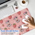 thumbnail image 4 of Long Mouse Pads for Desk,Pink Cow Strawberry Hat Pattern Desk Mats on Top Of Desks, Desk Mouse Pad Extra Large with 3mm Non-Slip Base and Stitched Edge for Gaming,Office,Work,Home 31.5"x11.8", 4 of 6