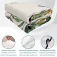 thumbnail image 4 of Quilts Twin XL Size Bedding Set, Summer Palm Tree Lightweight Quilted Comforter, Tropical Botanical Floral Coastal Rustic Soft Bedspread Coverlet with Pillow Covers for All Season, 68" x 98", 4 of 9