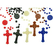 CB Saint St Benedict Cord Rosary, 100 Pack, Assorted Color