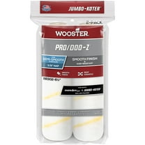 WOOSTER RR302-6 1/2 Paint Roller Cover, 3/8 in Thick Nap, 6-1/2 in L, Fabric Cover, White