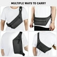 thumbnail image 6 of Fanny Pack for Men Women, Crossbody Waist Bag Pack with 4-Zipper Pockets, Water Resistant Casual Belt Bag with Adjustable Strap for Travel Sports Running , Black, 6 of 7
