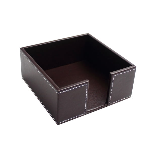 EeaseMX 1 caja de pañuelos de cuero sintético con forma cuadrada simple, creativa y elegante para el hogar, ideal para el comedor del hotel, color marrón.