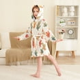 thumbnail image 4 of FORMRS Niños Bathrobe Unisex Hooded Robe Soft Plush Pajamas Sleepwear, Size 7-9T, Orange Autumn Leaves, 4 of 7